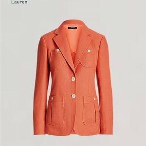 Ralph Lauren Linen-blend Herringbone Blazer